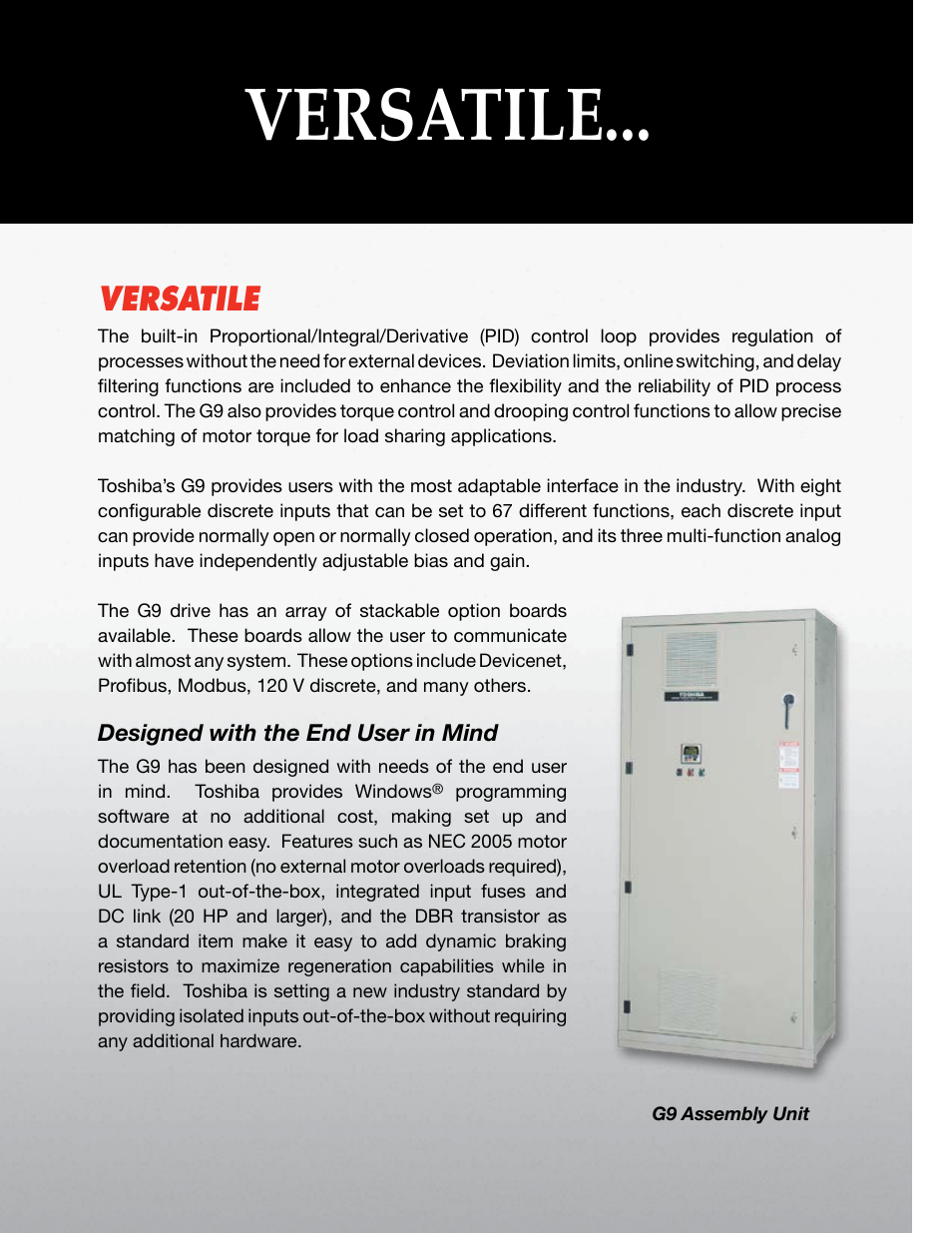 Versatile | Toshiba Uninterruptible Power System(UPS) G9 Series User Manual | Page 4 / 6