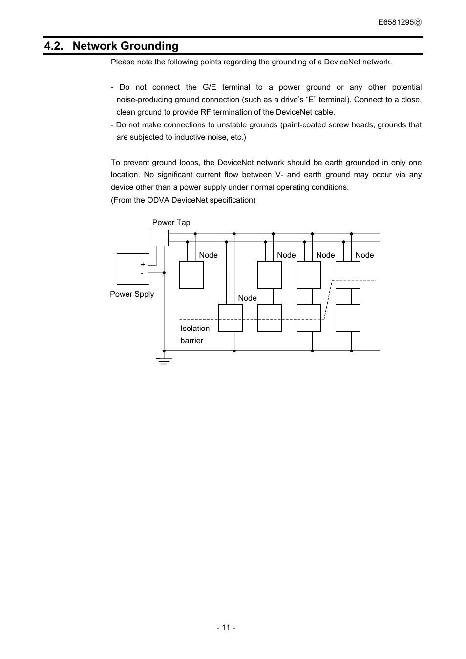 Network grounding | Toshiba DEV002Z User Manual | Page 12 / 20