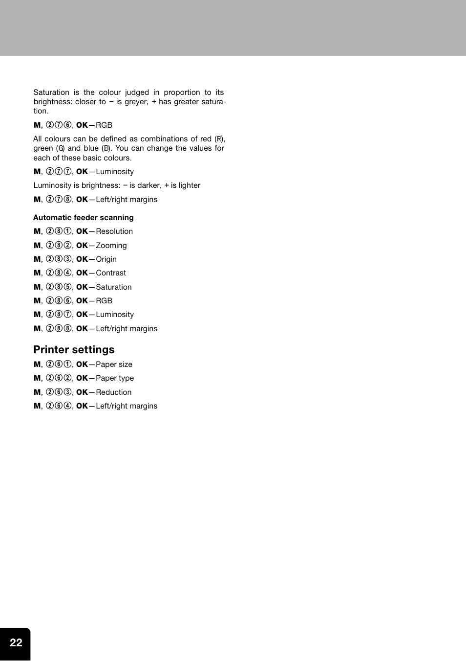 Printer settings | Toshiba ESTUDIO 60F User Manual | Page 22 / 32