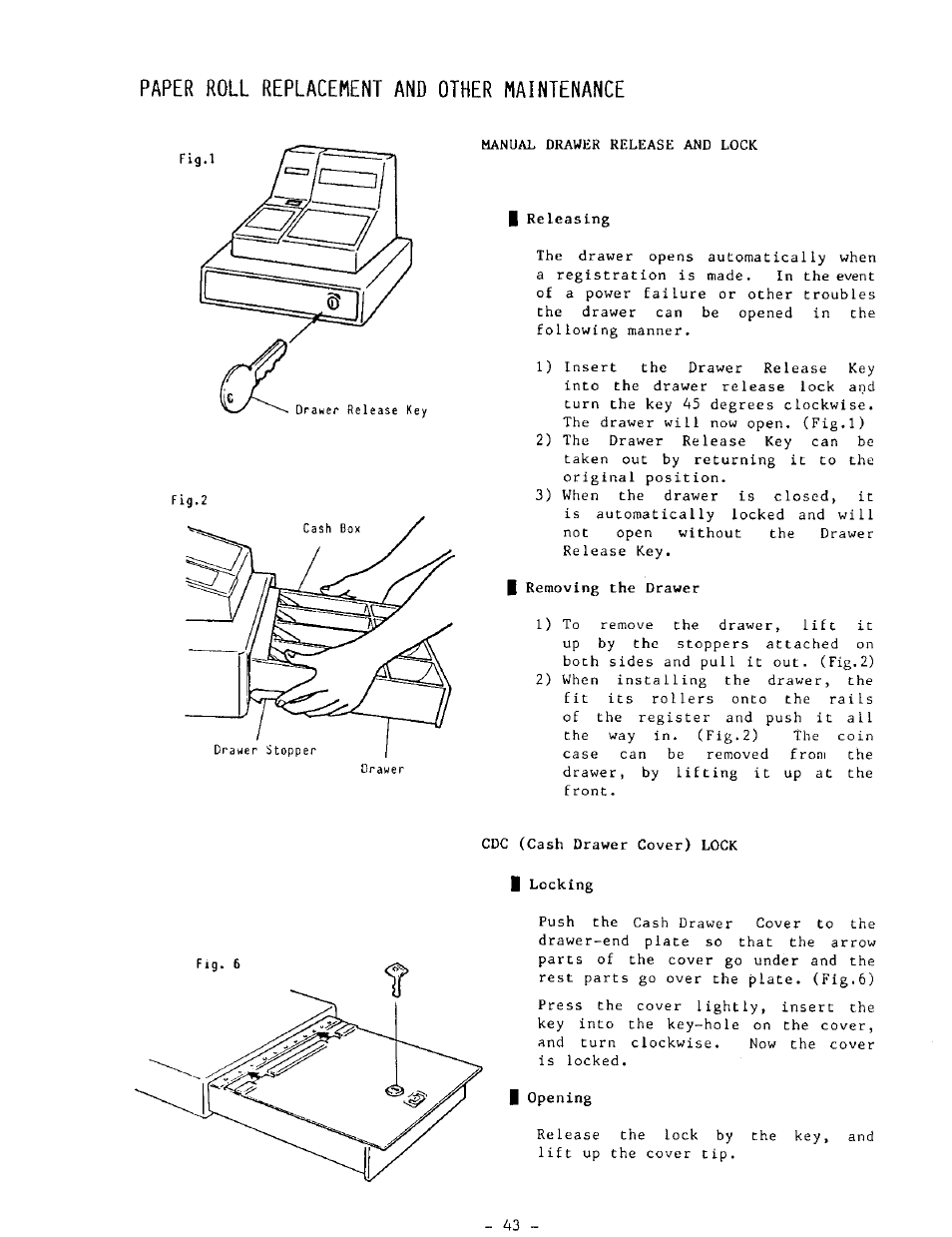 Paper roll replacement and other maintenance | Toshiba MA-132 SERIES User Manual | Page 47 / 52