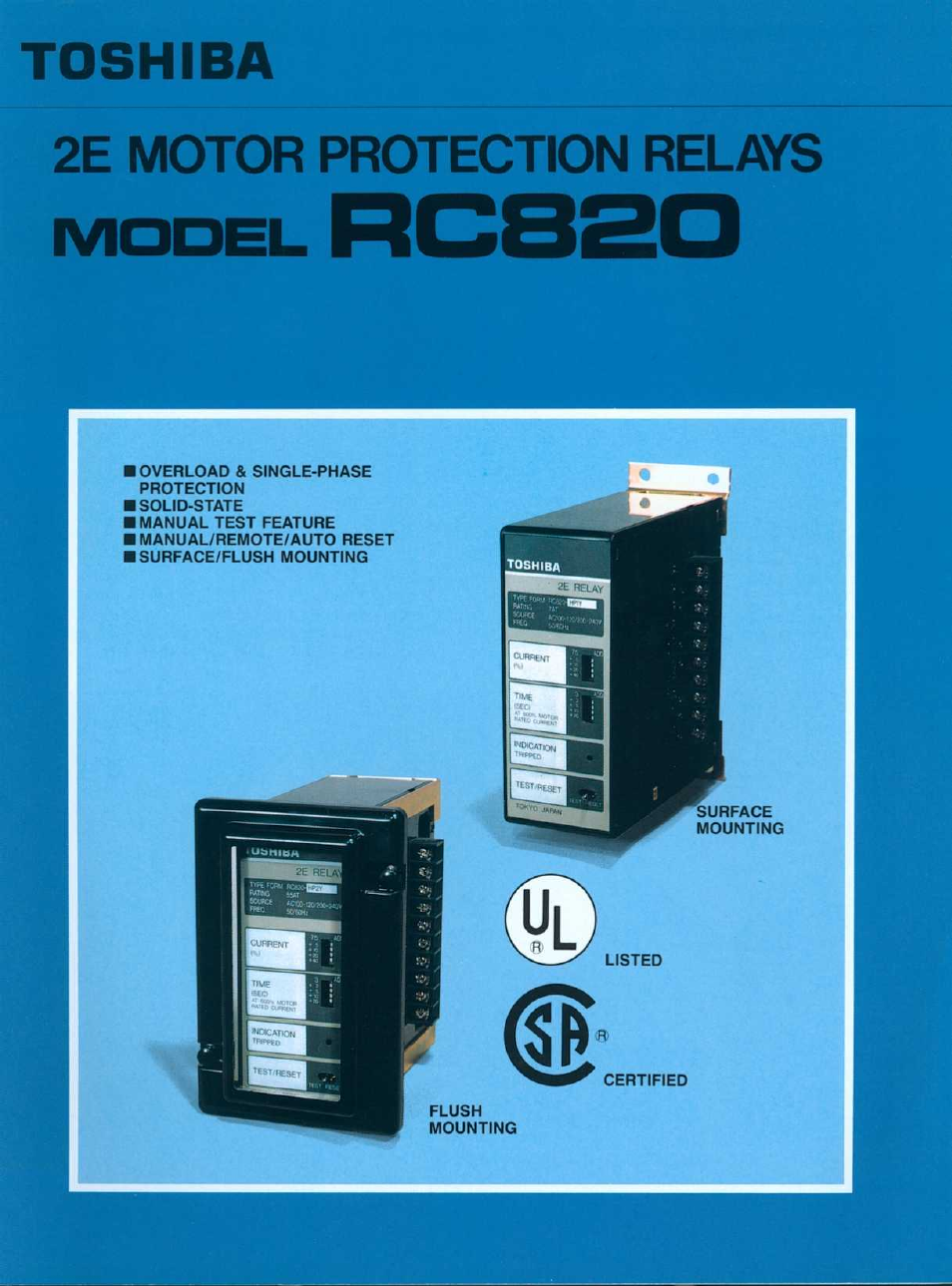 Toshiba RC820 User Manual | 8 pages