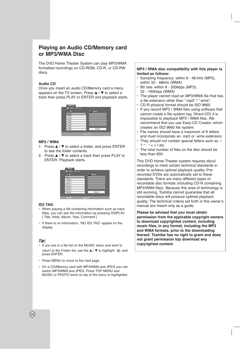 Toshiba SD-C67HTSU User Manual | Page 30 / 46