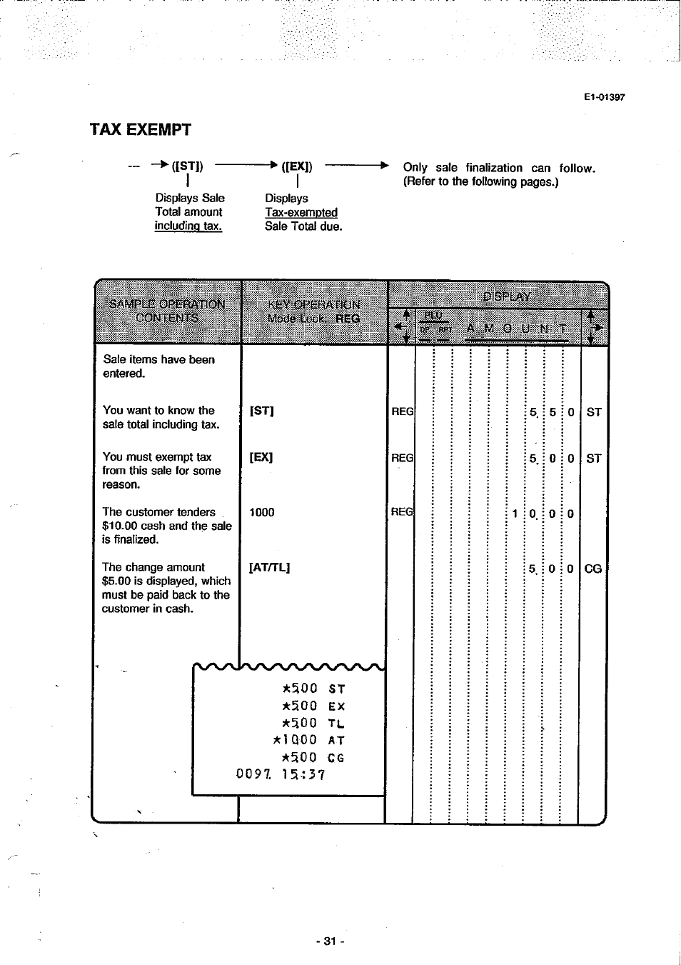 Tax exempt | Toshiba TEC MA-79 User Manual | Page 34 / 72