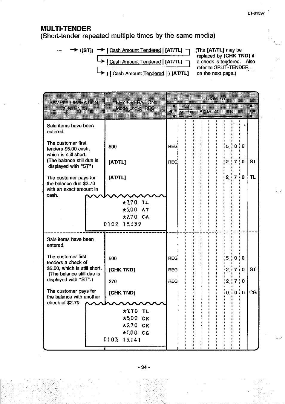 Multi-tender | Toshiba TEC MA-79 User Manual | Page 37 / 72