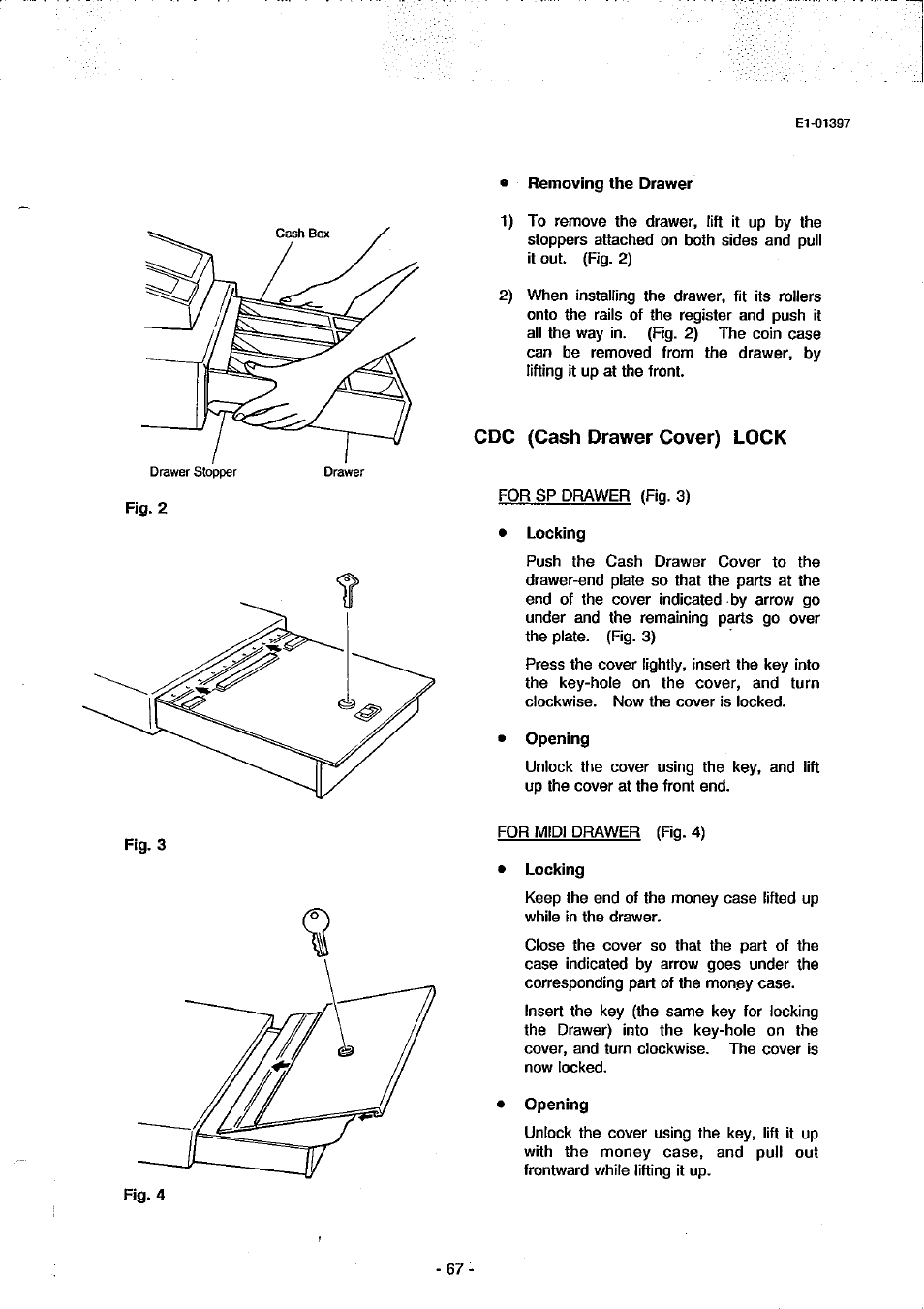 Cdc (cash drawer cover) lock | Toshiba TEC MA-79 User Manual | Page 70 / 72