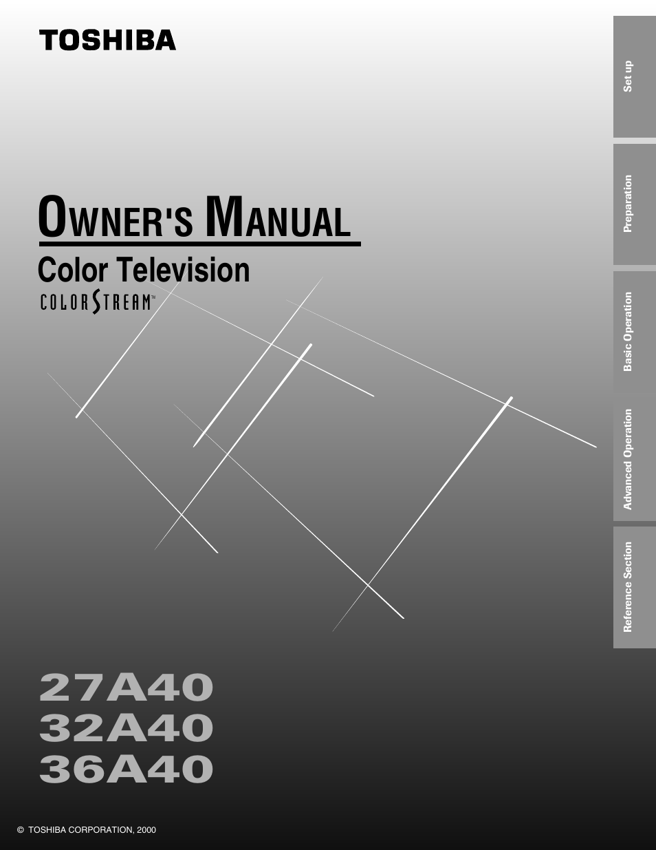 Toshiba 27A40 User Manual | 36 pages