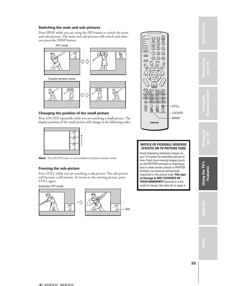 Toshiba 32HFX72 User Manual | Page 33 / 58