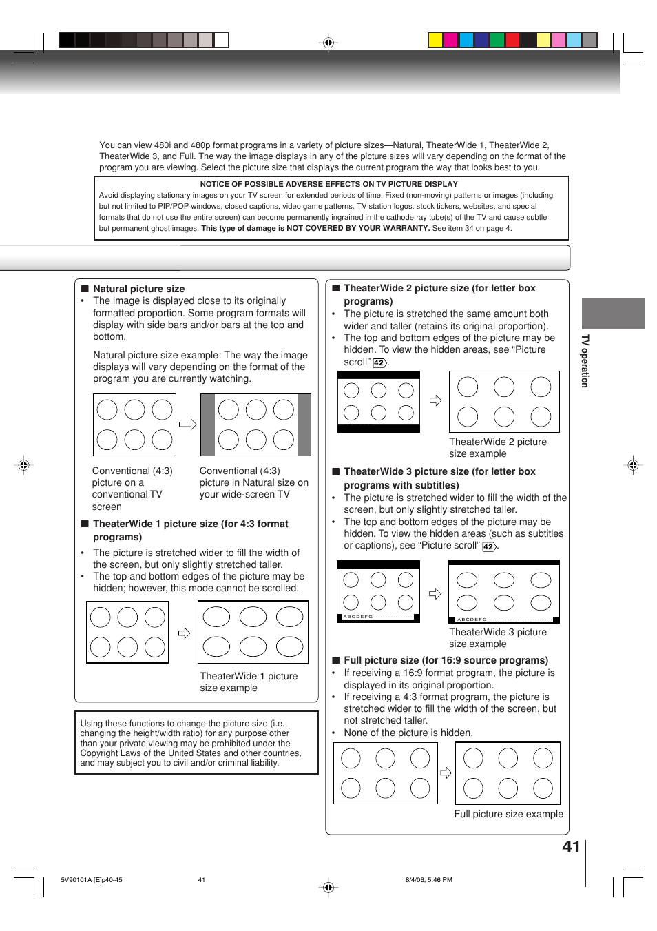 Toshiba MW26H82 User Manual | Page 41 / 84