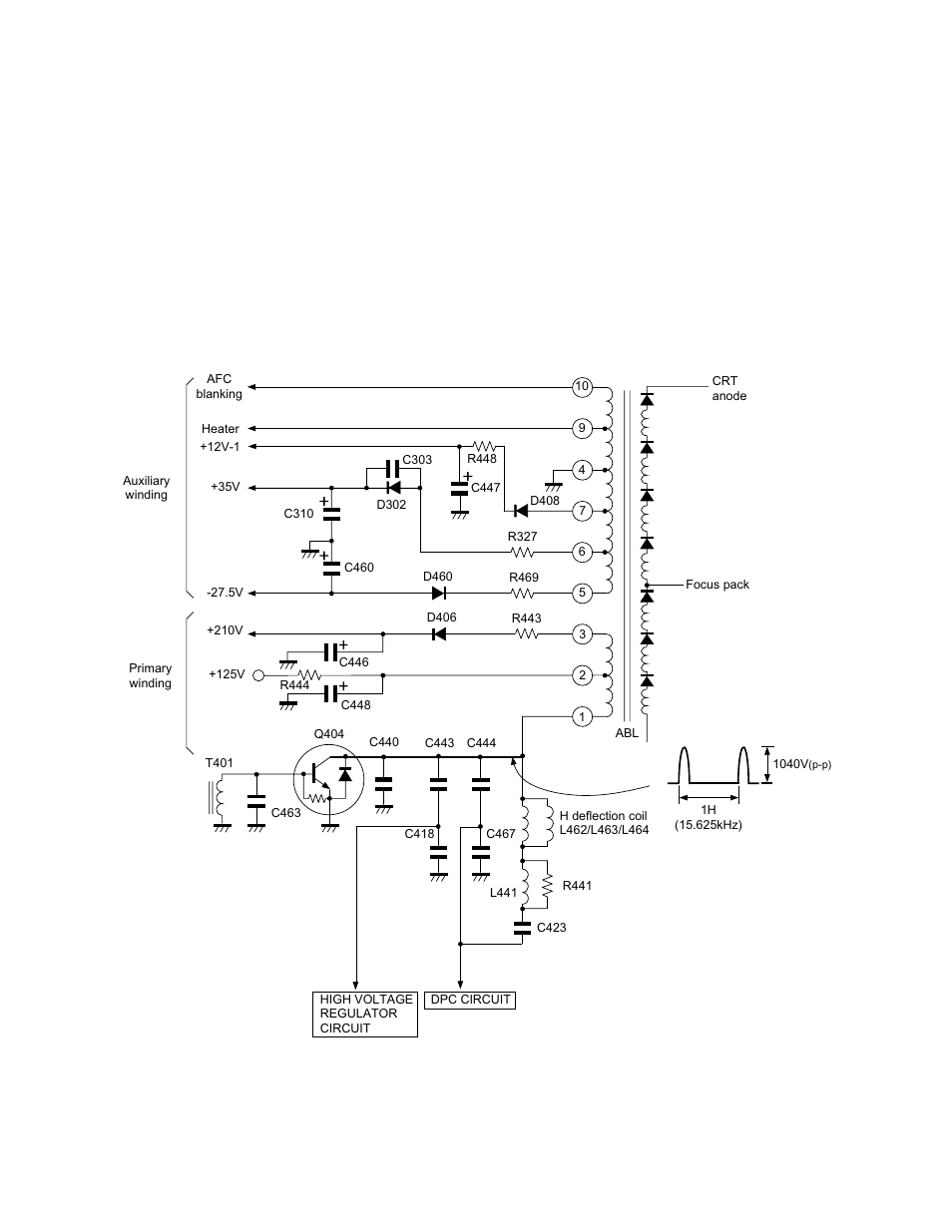 High voltage generation circuit, 1. theory of operation | Toshiba TW40F80 User Manual | Page 75 / 101