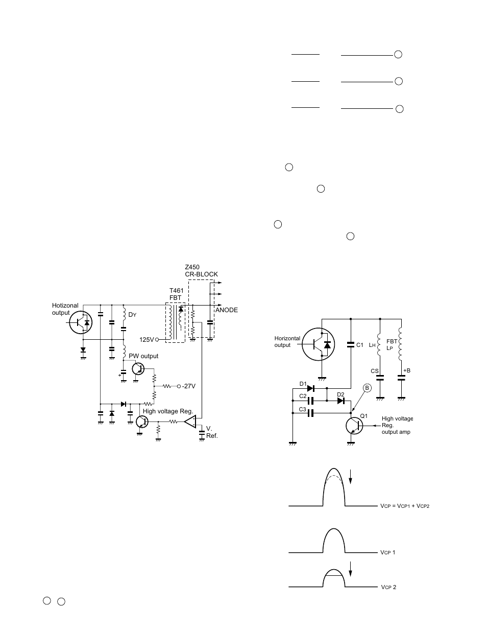 High voltage circuit, 1. high voltage regulator | Toshiba TW40F80 User Manual | Page 77 / 101