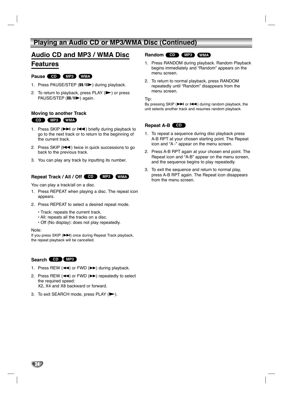 Toshiba SD-KV540SU User Manual | Page 34 / 43