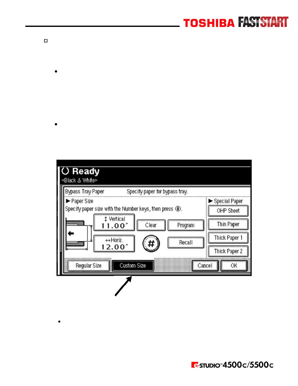 Copying from the bypass tray (cont’d.) | Toshiba e-STUDIO5500c User Manual | Page 10 / 25