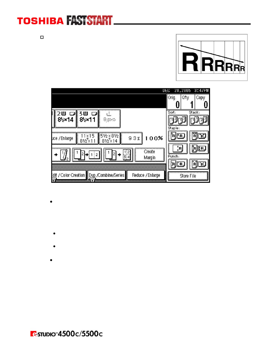 Using the zoom function | Toshiba e-STUDIO5500c User Manual | Page 15 / 25