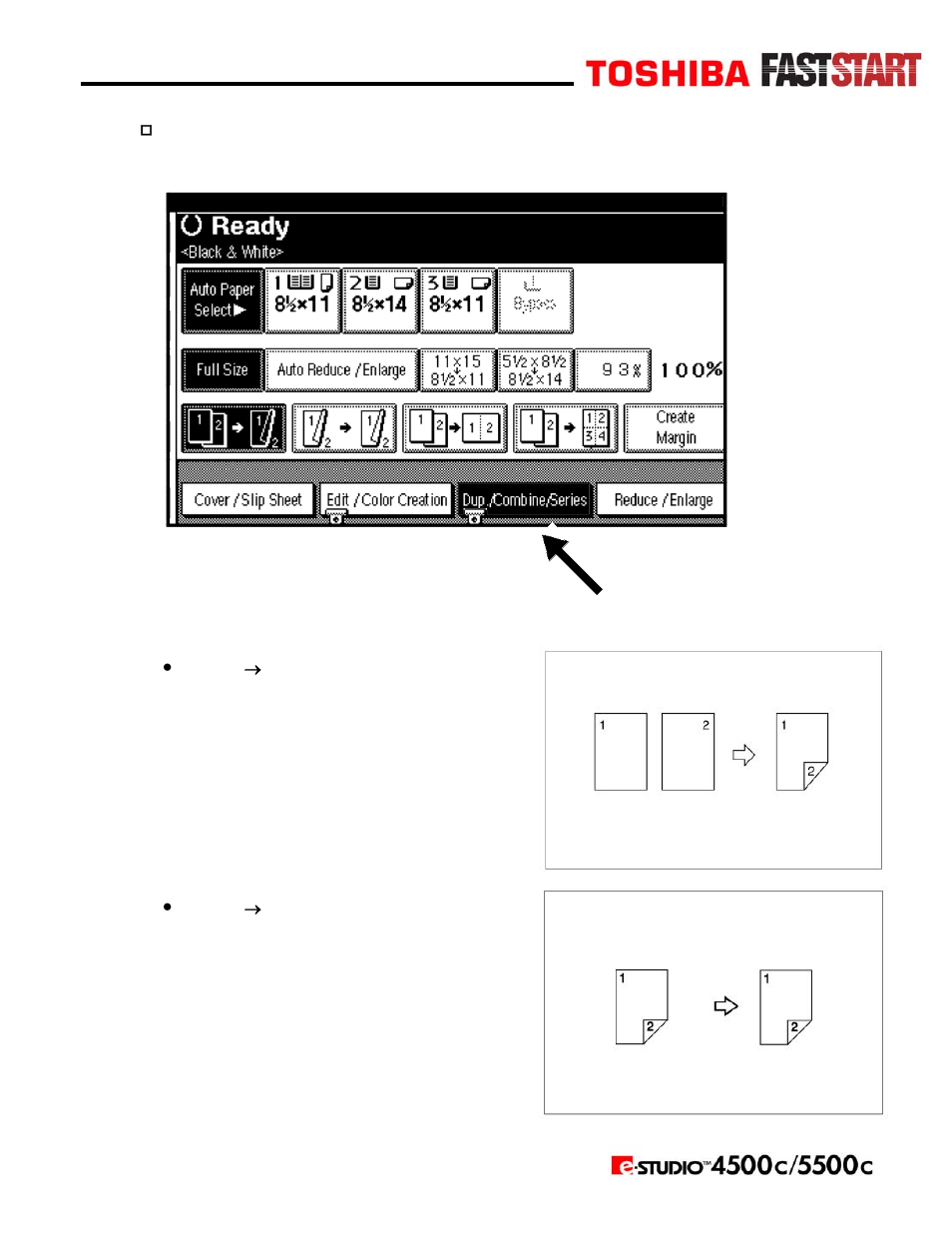 Duplex copying | Toshiba e-STUDIO5500c User Manual | Page 16 / 25