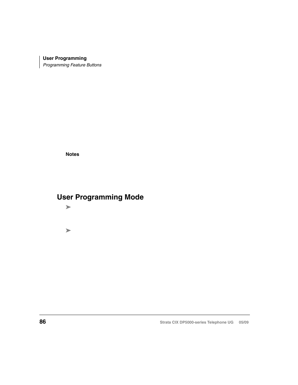 Programming feature buttons, User programming mode, Programmable feature button codes | Programming feature | Toshiba STRATA DP5000 User Manual | Page 102 / 142