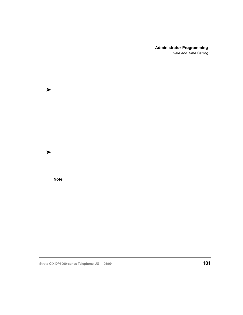 Date and time setting | Toshiba STRATA DP5000 User Manual | Page 117 / 142