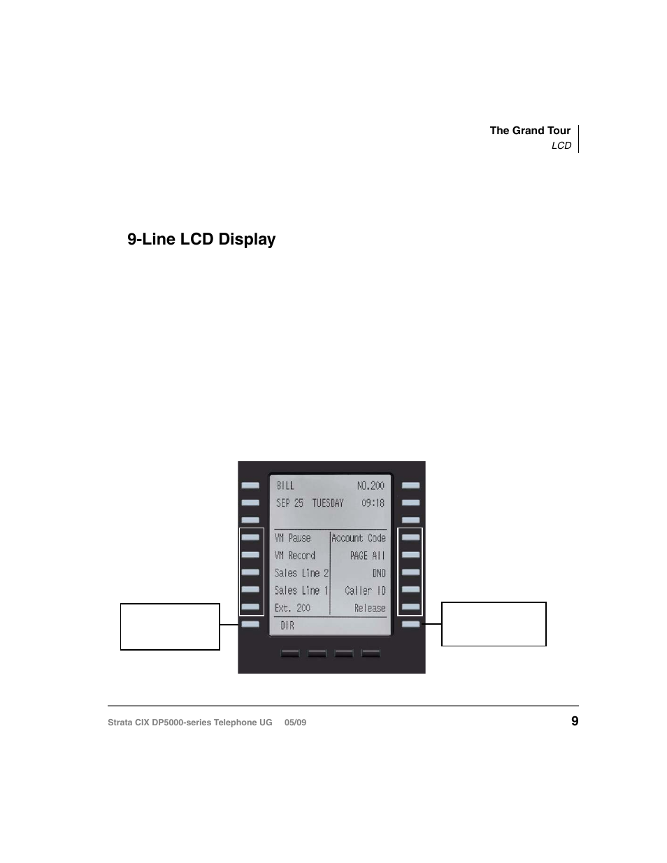 Line lcd display | Toshiba STRATA DP5000 User Manual | Page 25 / 142
