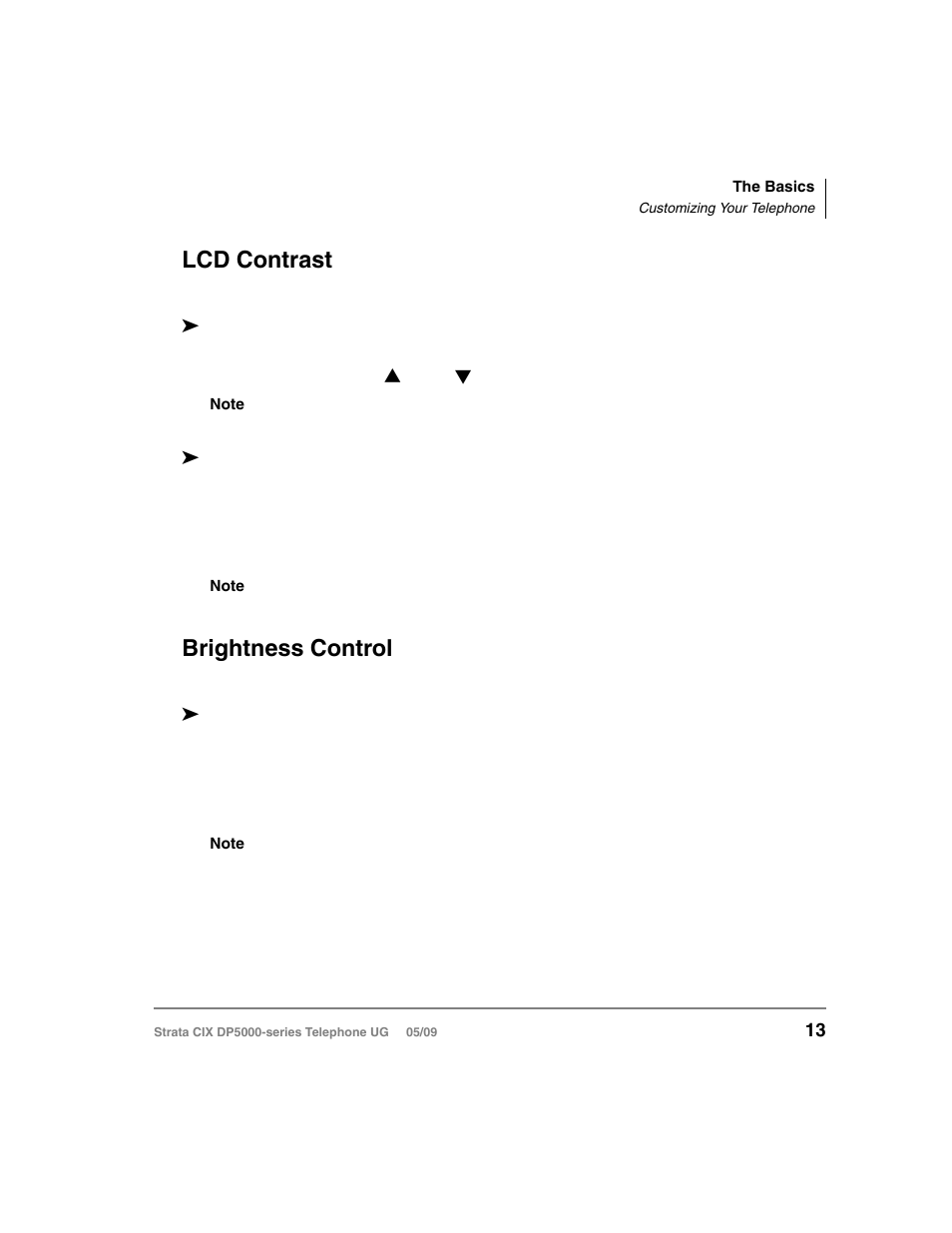 Lcd contrast, Brightness control, Lcd contrast brightness control | Toshiba STRATA DP5000 User Manual | Page 29 / 142