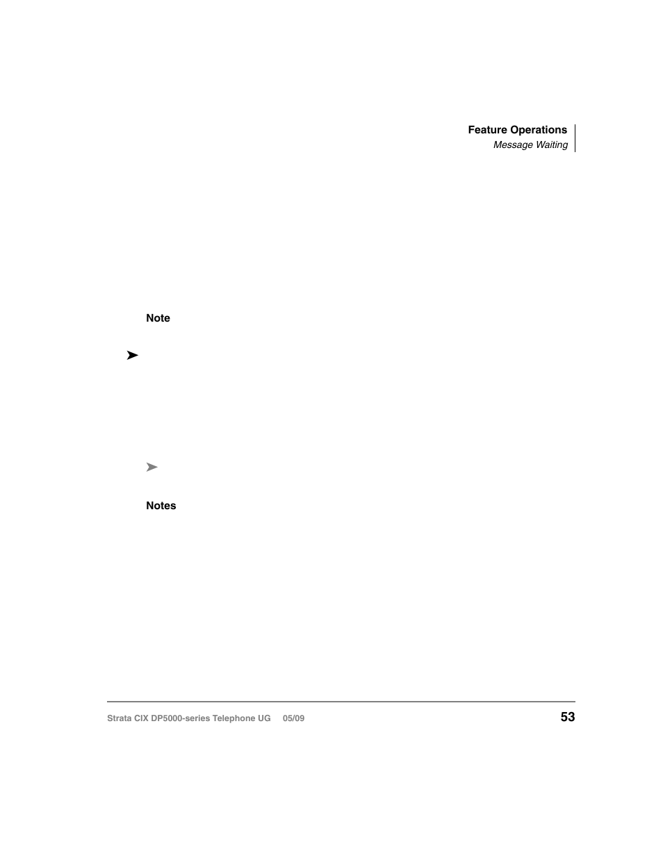 Message waiting | Toshiba STRATA DP5000 User Manual | Page 69 / 142