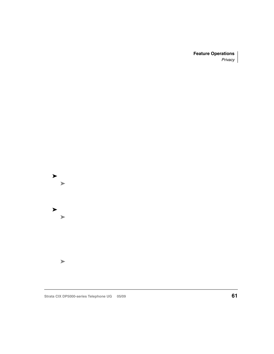 Privacy, Redial, Privacy redial | Toshiba STRATA DP5000 User Manual | Page 77 / 142