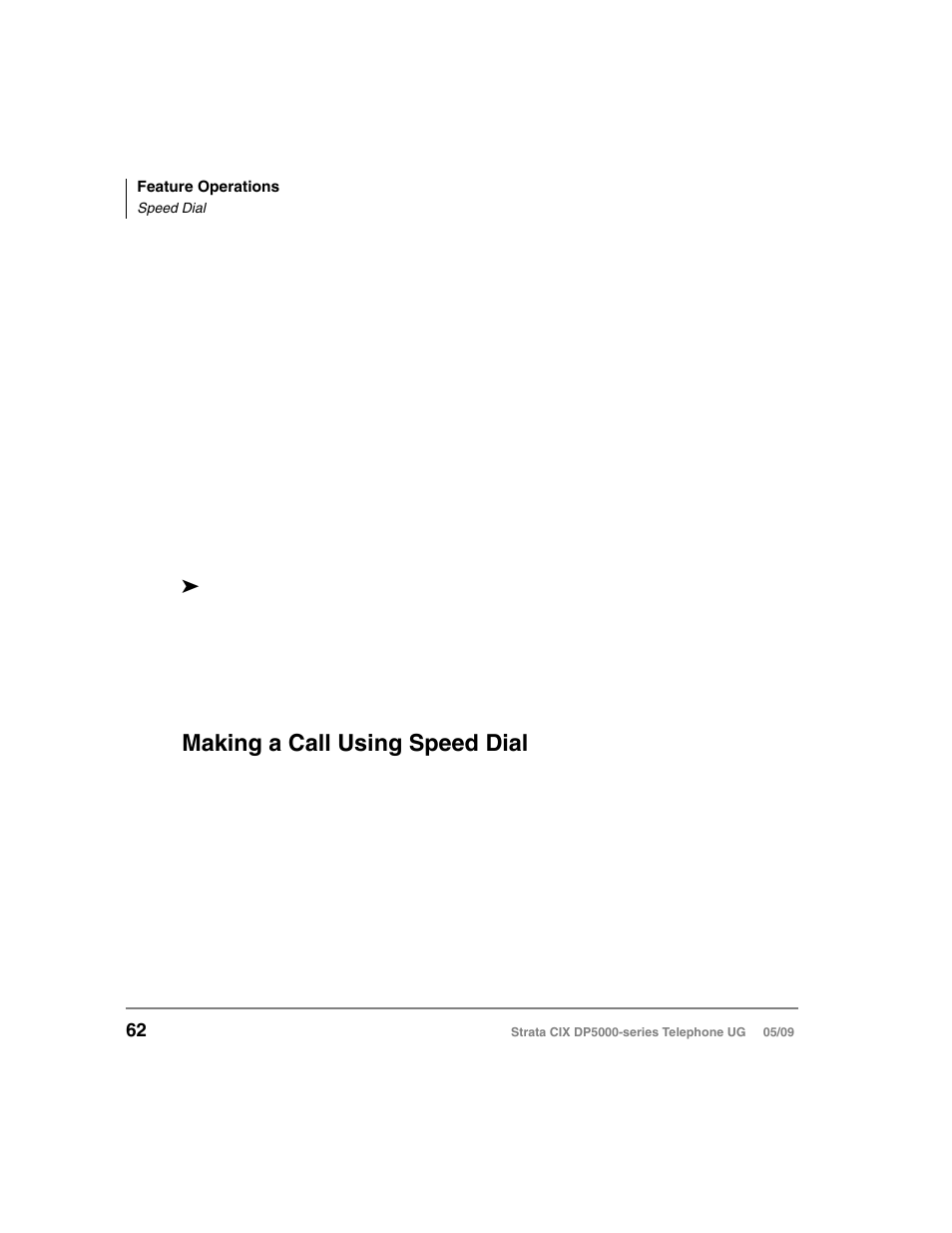 Speed dial, Making a call using speed dial, Speed | Toshiba STRATA DP5000 User Manual | Page 78 / 142