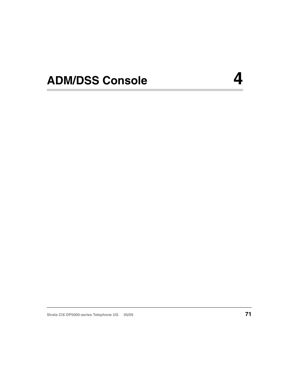 Adm/dss console 4, Add-on modules, Chapter 4 — adm/dss console | Chapter 4 – adm/dss console, Adm/dss console | Toshiba STRATA DP5000 User Manual | Page 87 / 142