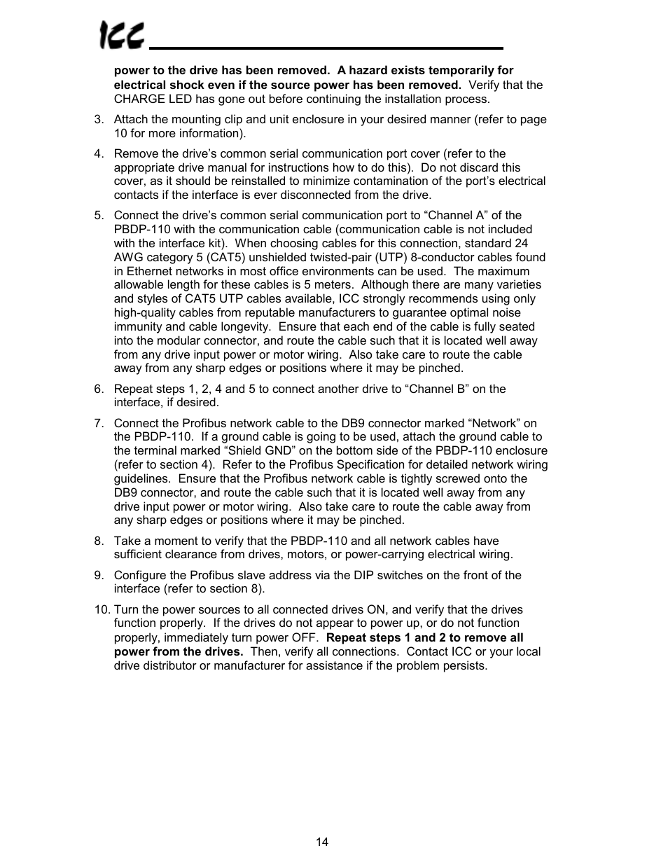 Toshiba PROFIBUS-DP PBDP-110 User Manual | Page 15 / 38