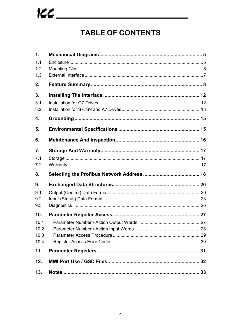 Toshiba PROFIBUS-DP PBDP-110 User Manual | Page 5 / 38