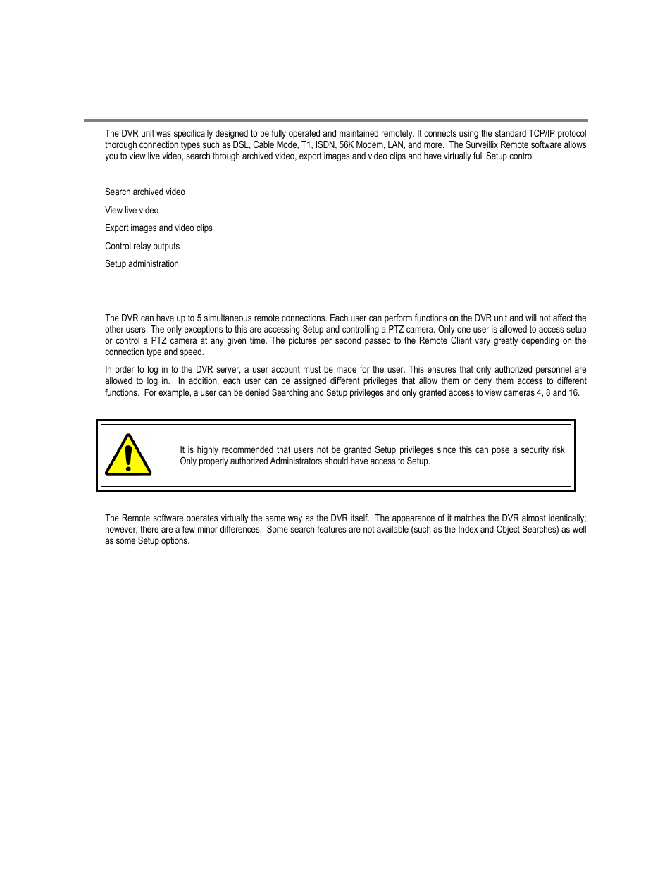 Remote software overview | Toshiba XVR16-60-X User Manual | Page 121 / 131