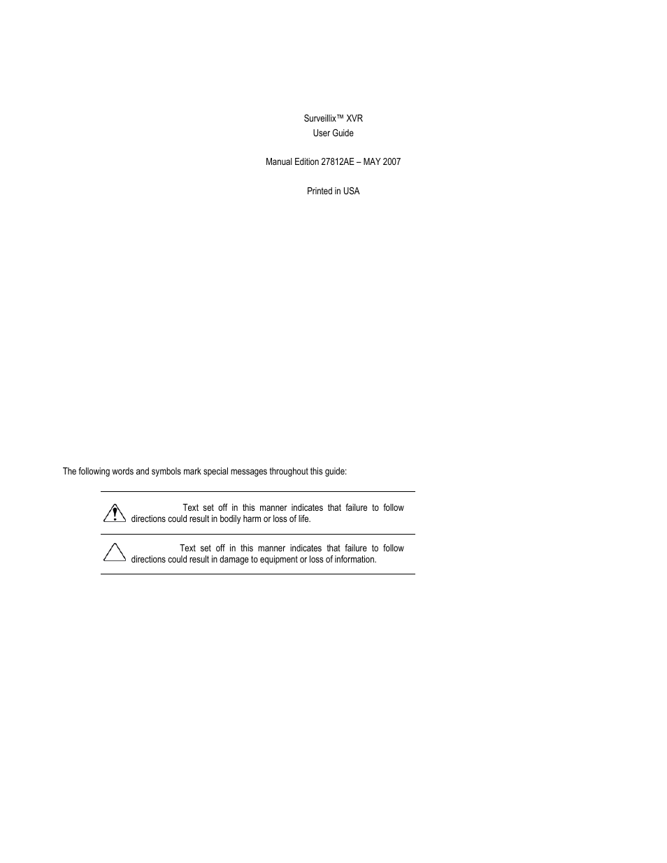 Warning, Caution | Toshiba XVR16-60-X User Manual | Page 2 / 131