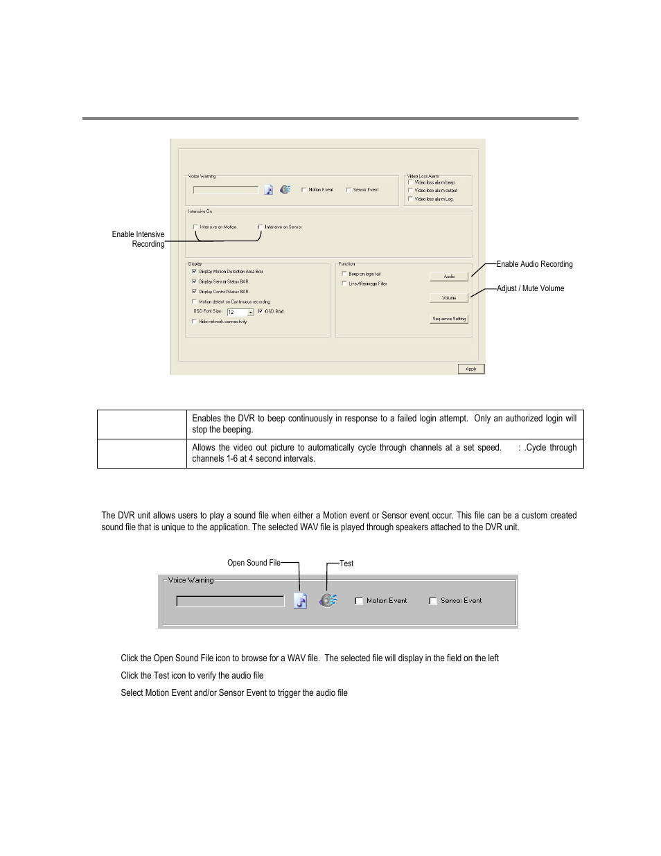General setup, Voice warning | Toshiba XVR16-60-X User Manual | Page 67 / 131