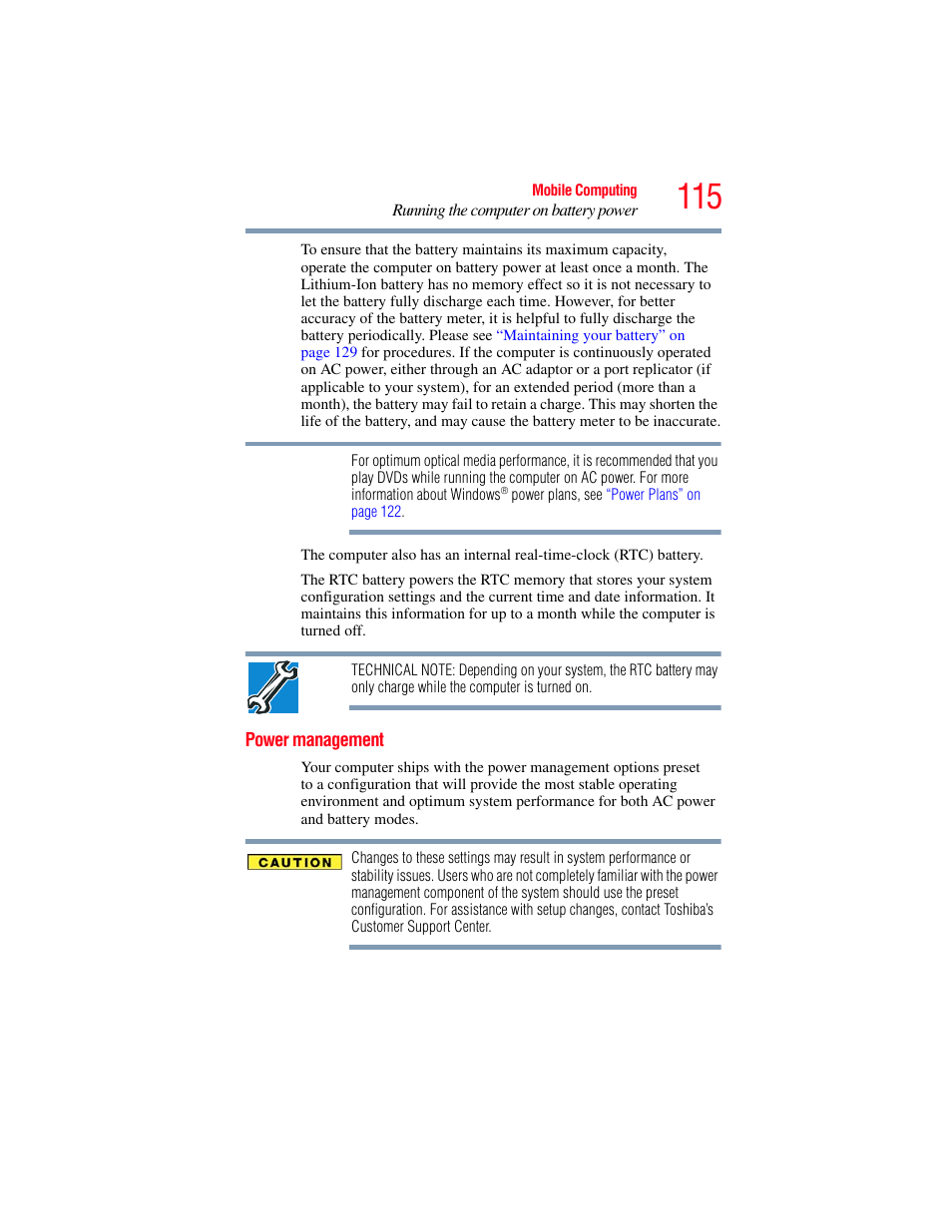 Power management | Toshiba PORTEGE R700 series User Manual | Page 115 / 246