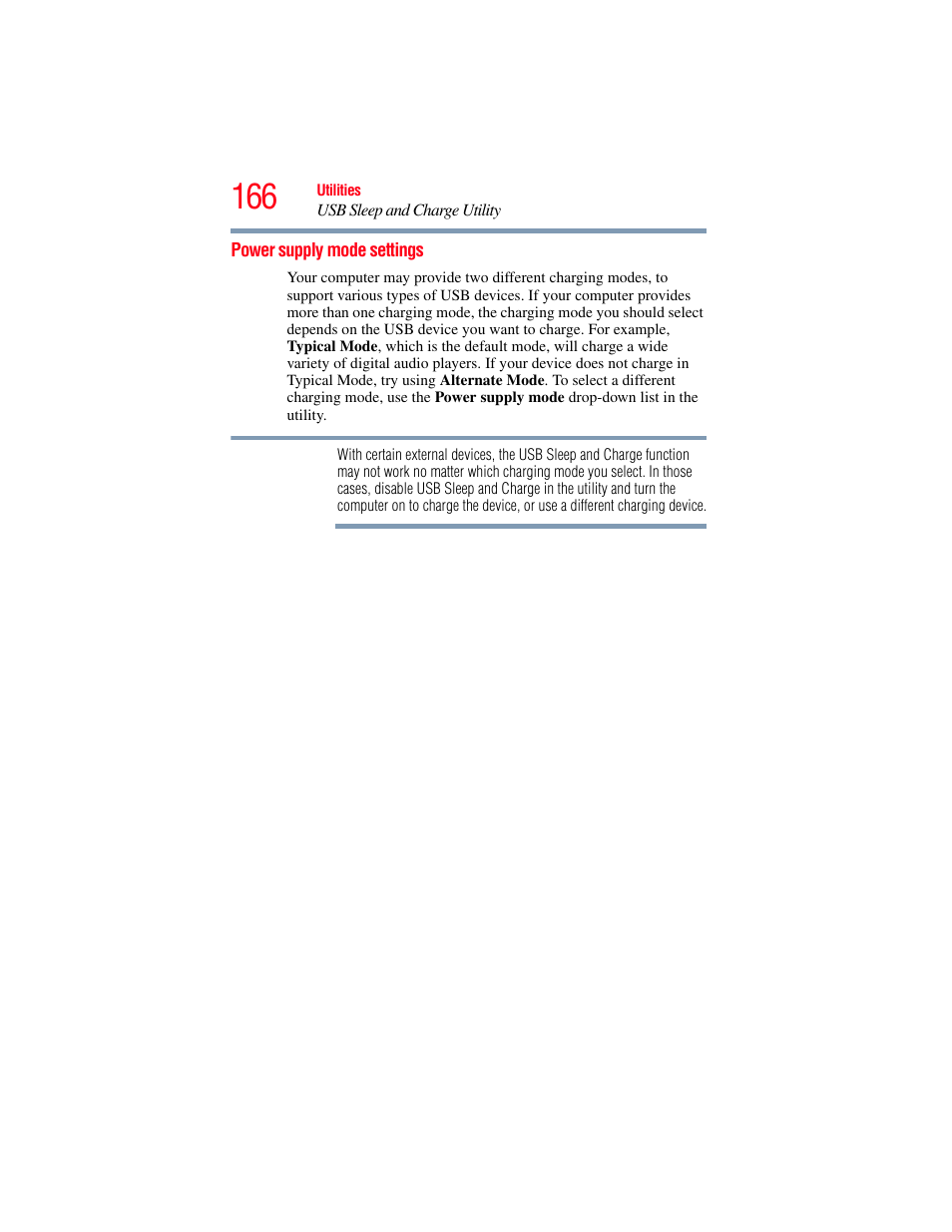 Power supply mode settings | Toshiba PORTEGE R700 series User Manual | Page 166 / 246