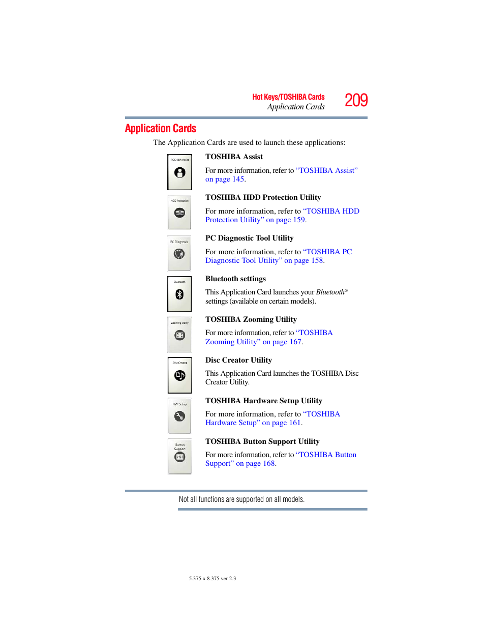 Application cards | Toshiba PORTEGE R700 series User Manual | Page 209 / 246