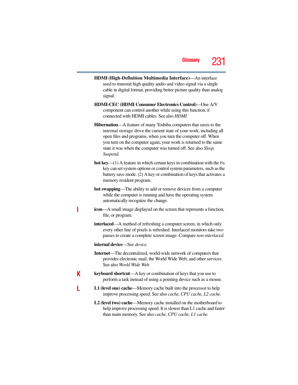 Toshiba PORTEGE R700 series User Manual | Page 231 / 246