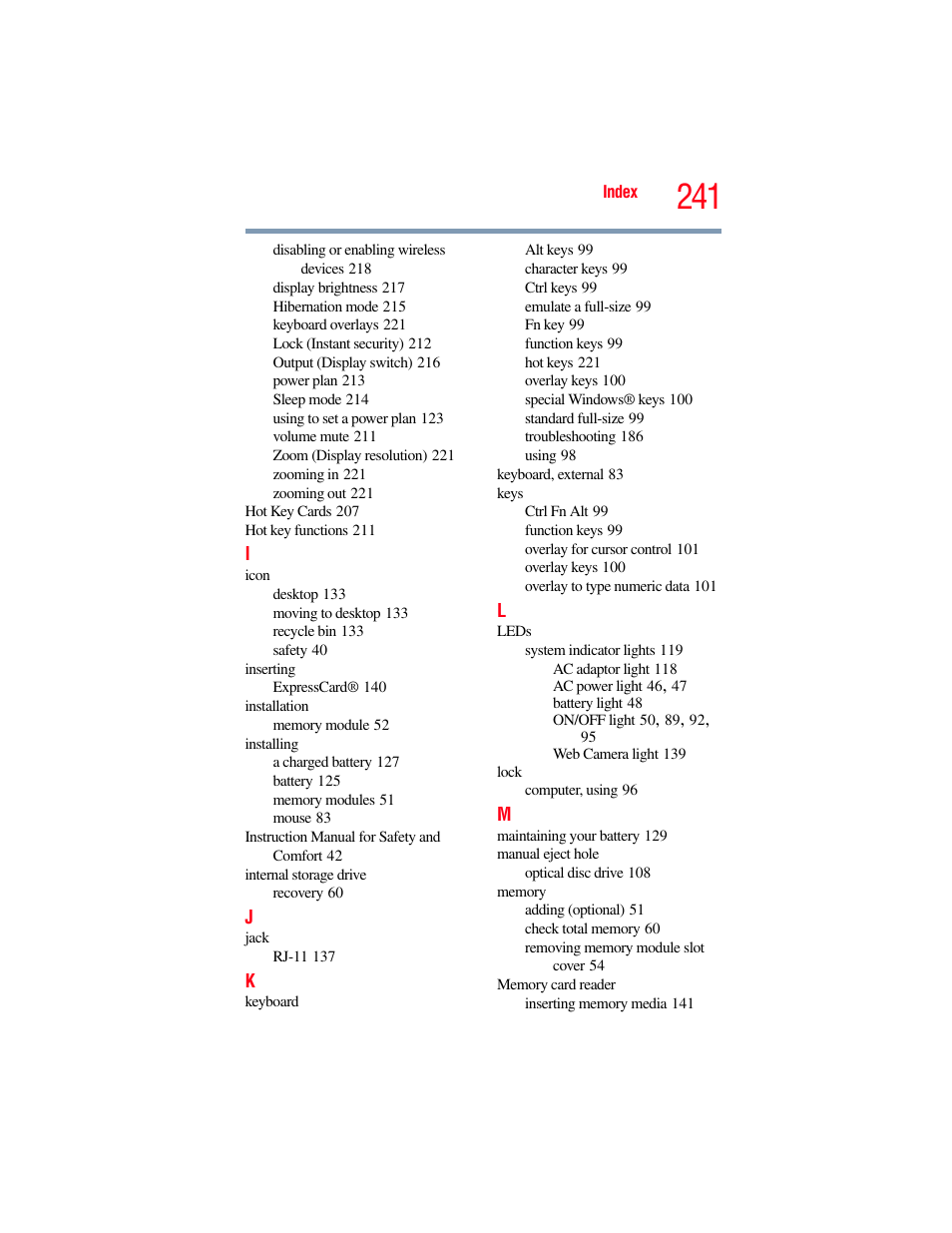 Toshiba PORTEGE R700 series User Manual | Page 241 / 246