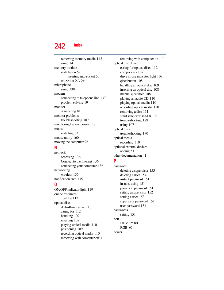 Toshiba PORTEGE R700 series User Manual | Page 242 / 246