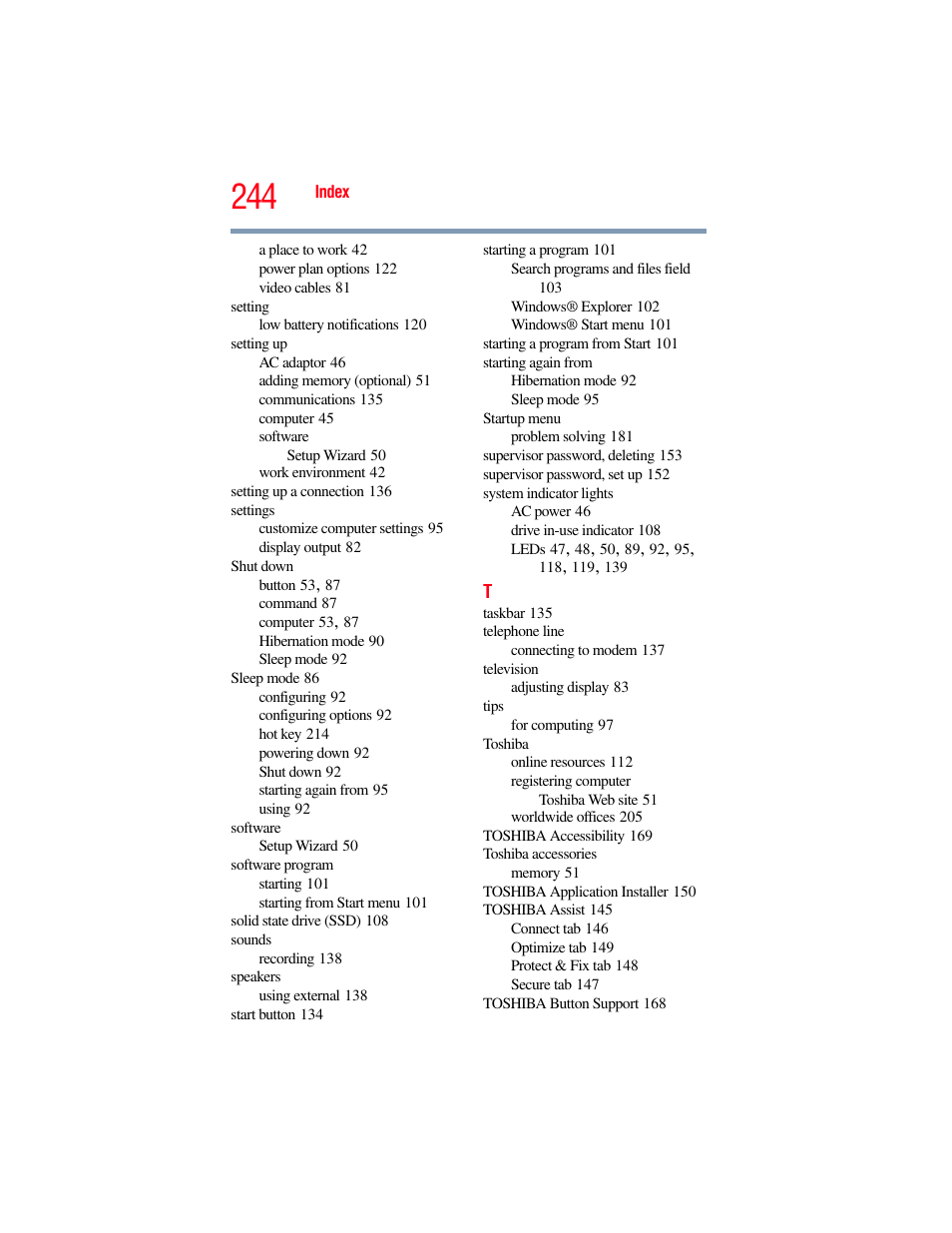 Toshiba PORTEGE R700 series User Manual | Page 244 / 246