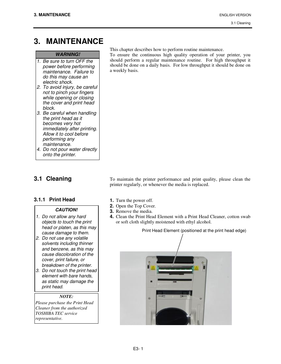 Maintenance, 1 cleaning | Toshiba B-SV4T-GS10-QM User Manual | Page 21 / 30