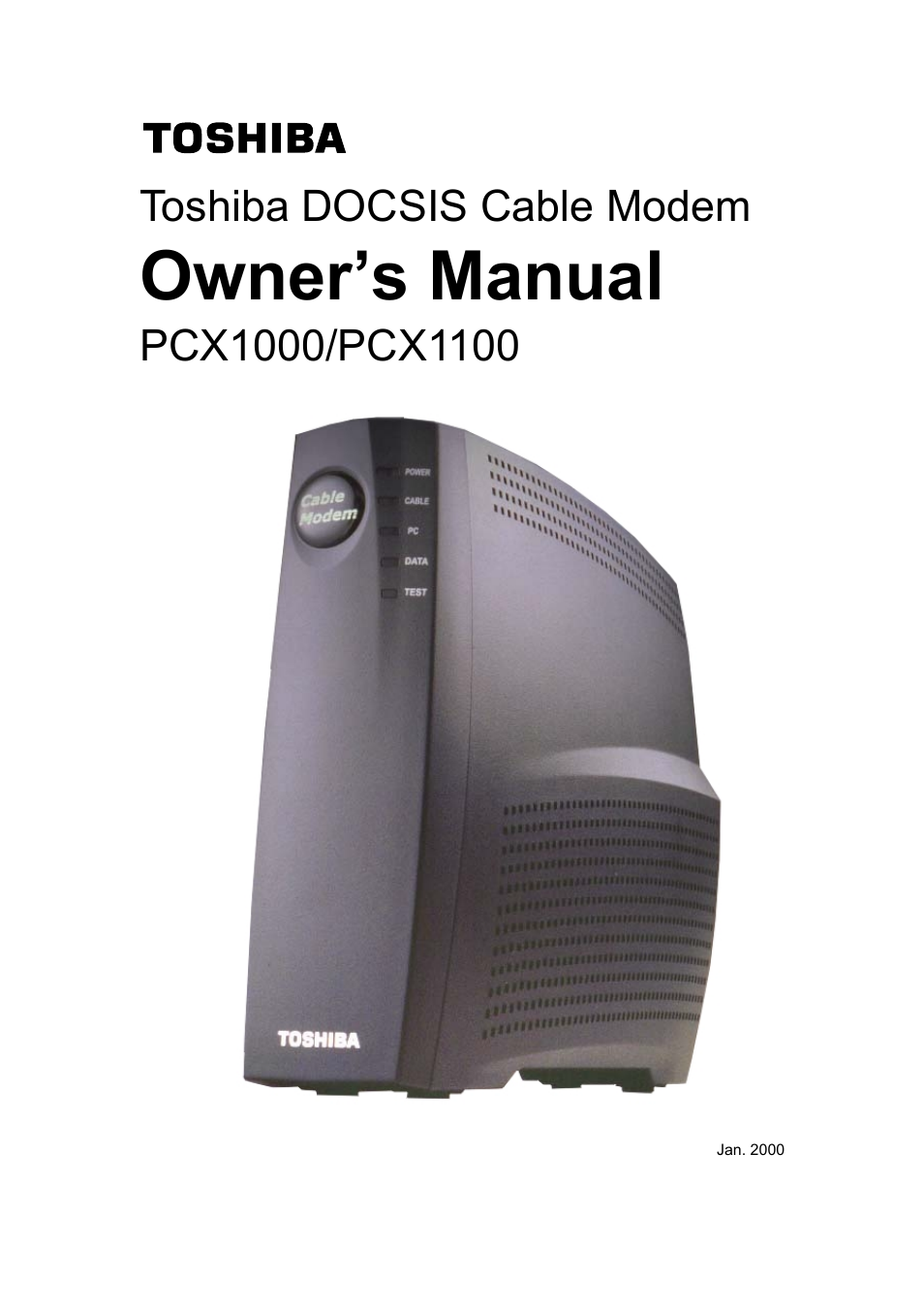 Toshiba PCX1100 User Manual | 18 pages