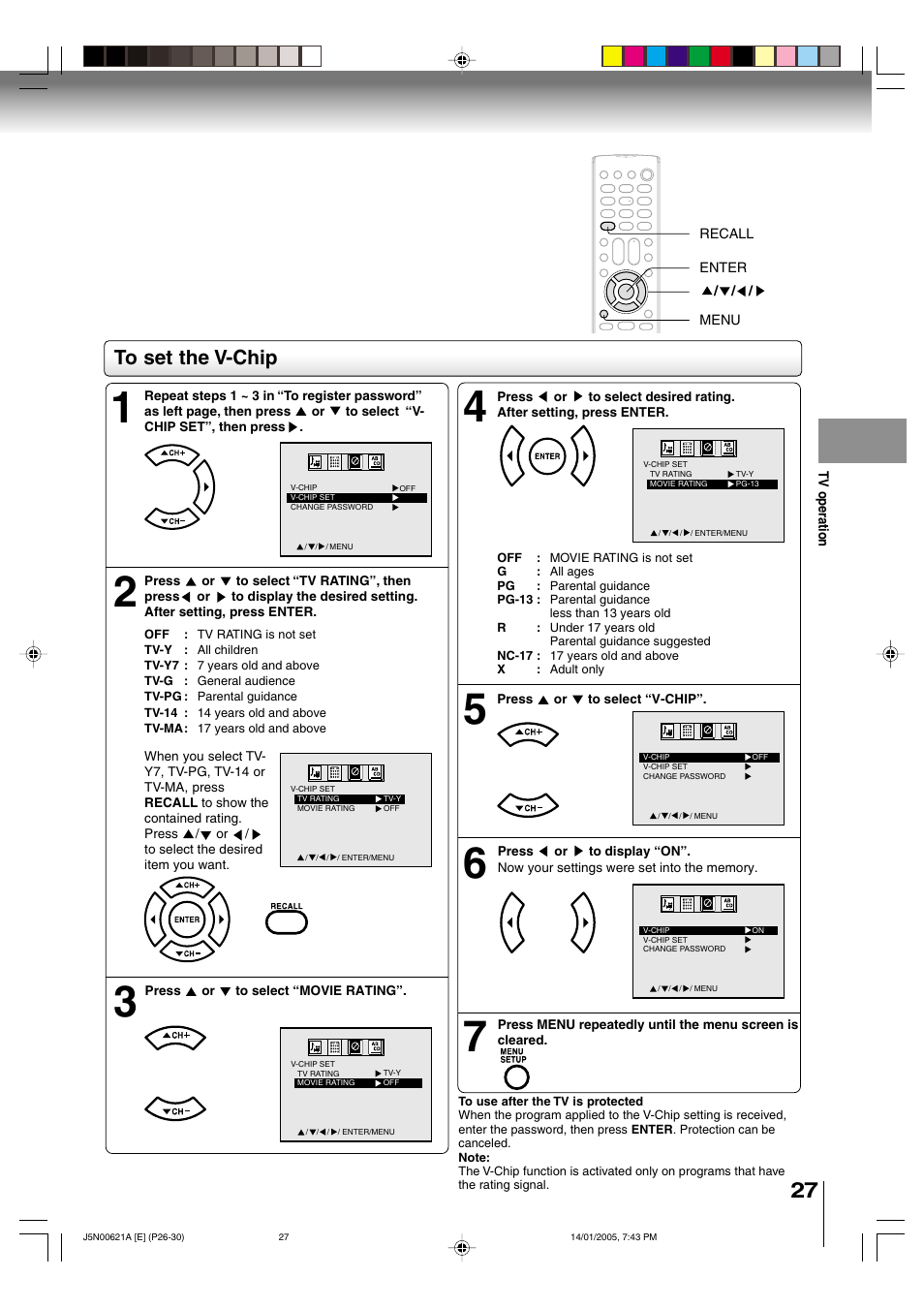 Toshiba 14DLV75 User Manual | Page 27 / 54