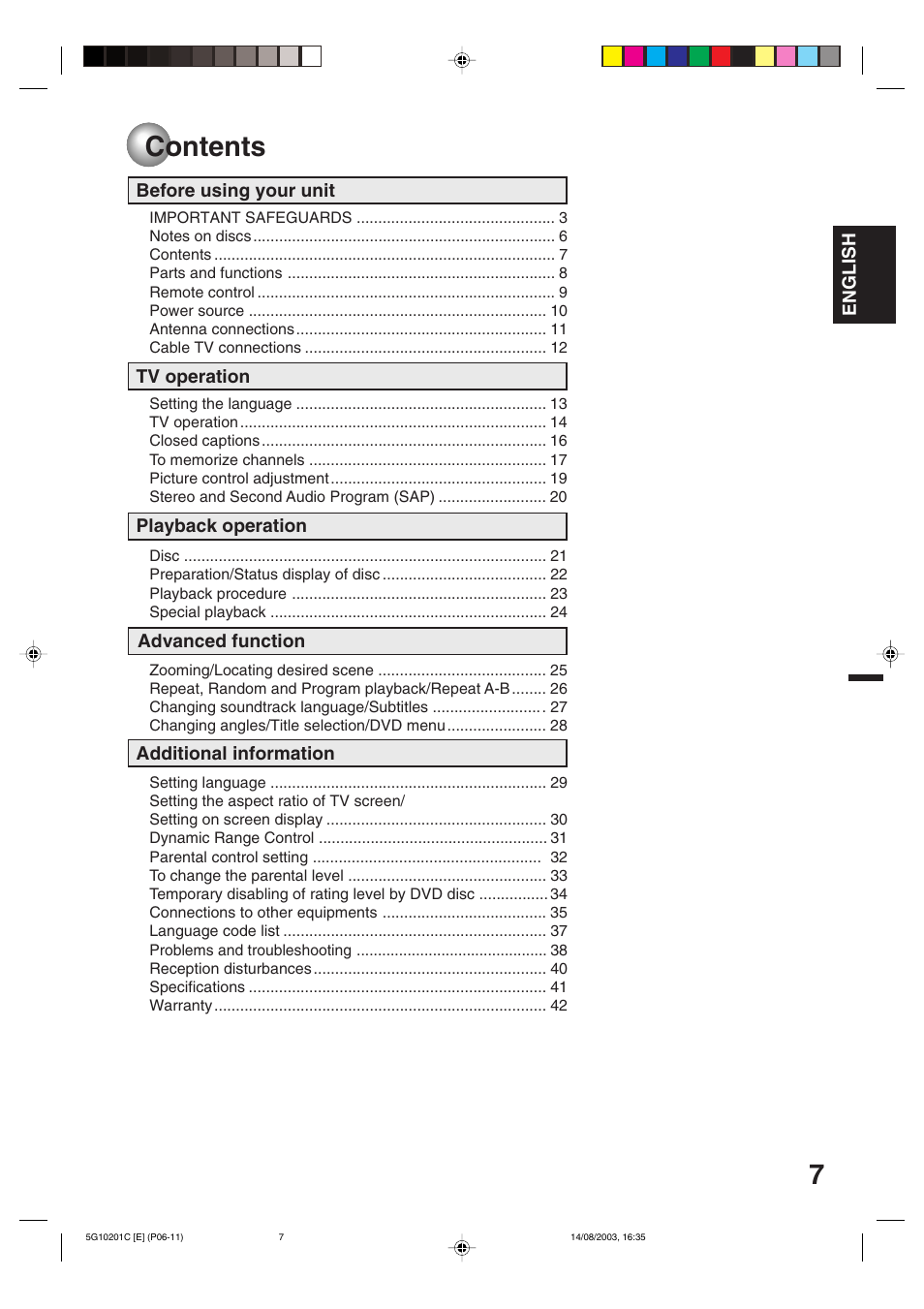 Toshiba MD14FN1C User Manual | Page 7 / 44