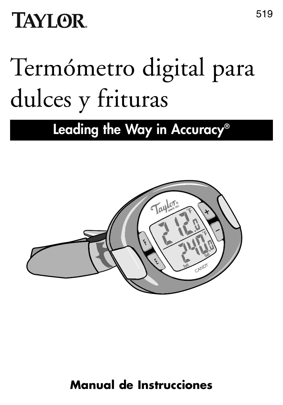 Termómetro digital para dulces y frituras | Taylor 519 User Manual | Page 13 / 18