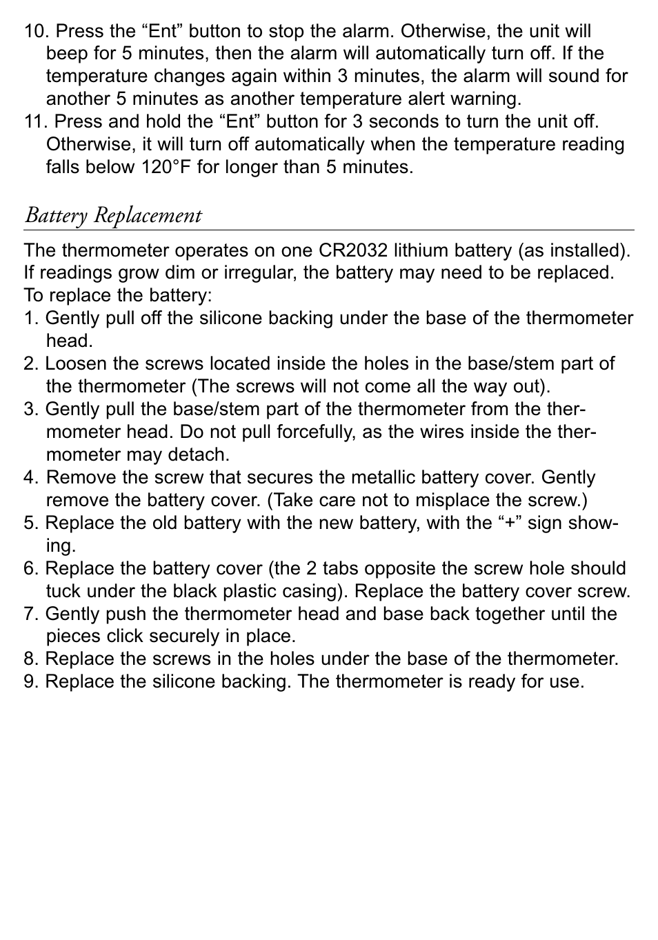 Battery replacement | Taylor 519 User Manual | Page 3 / 18