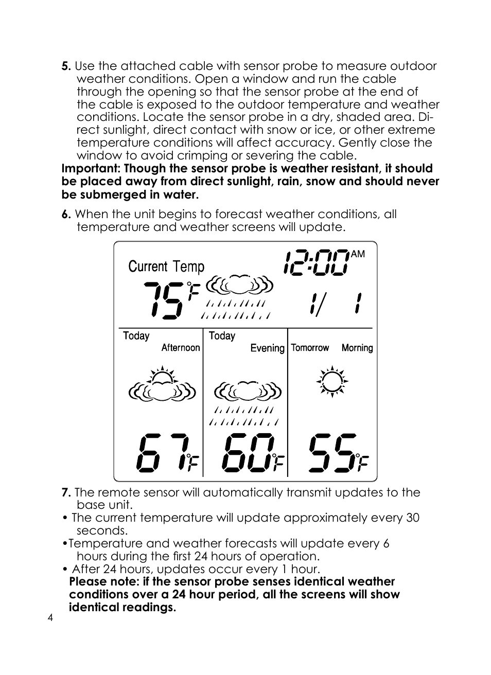 Taylor 24 Hour Forecaster 1380 User Manual | Page 4 / 9