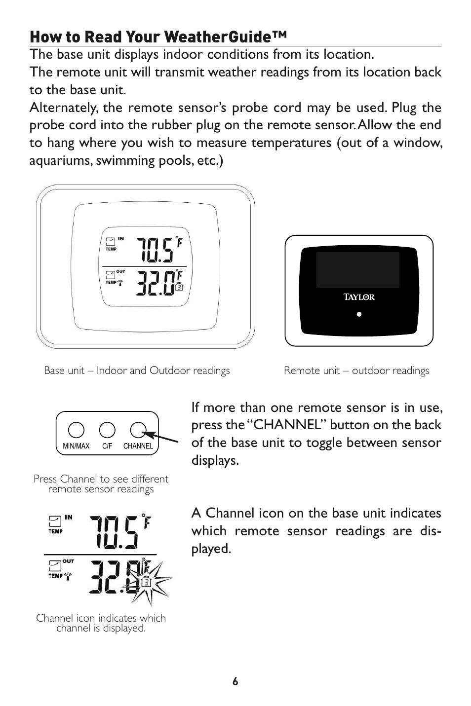 How to read your weatherguide | Taylor 1524 User Manual | Page 6 / 16