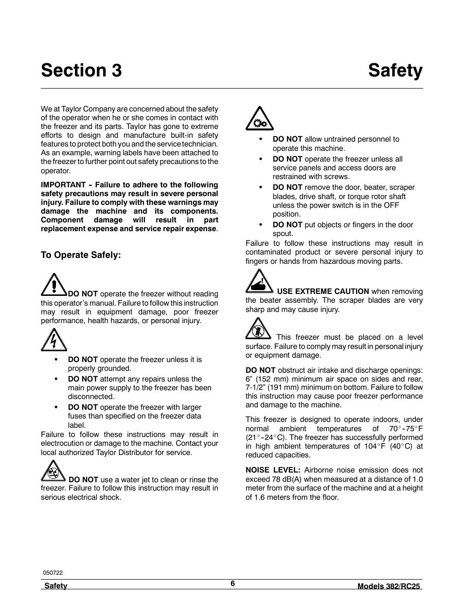 Taylor SLUSH 382 User Manual | Page 10 / 37