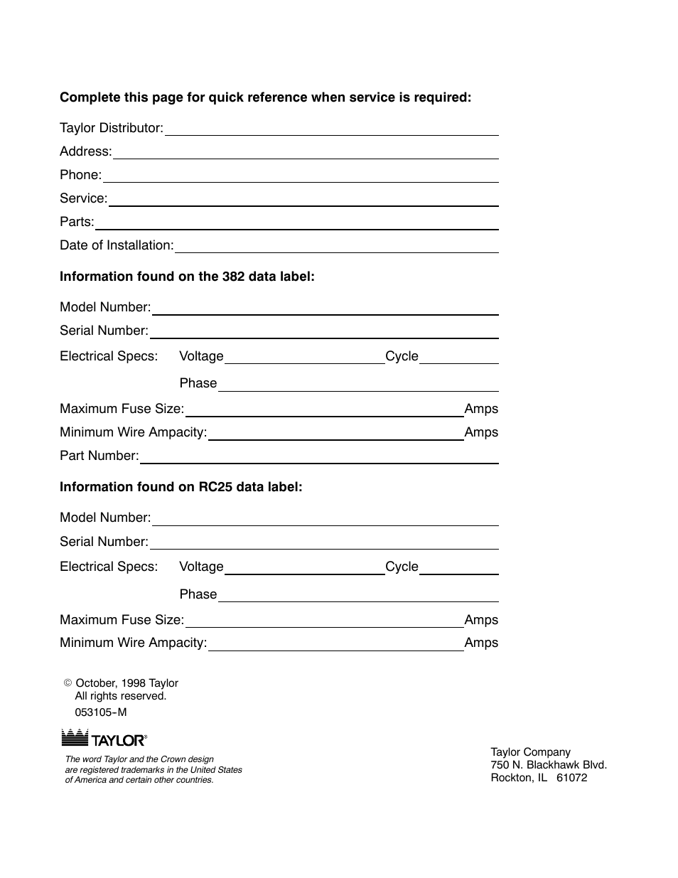 Taylor SLUSH 382 User Manual | Page 2 / 37