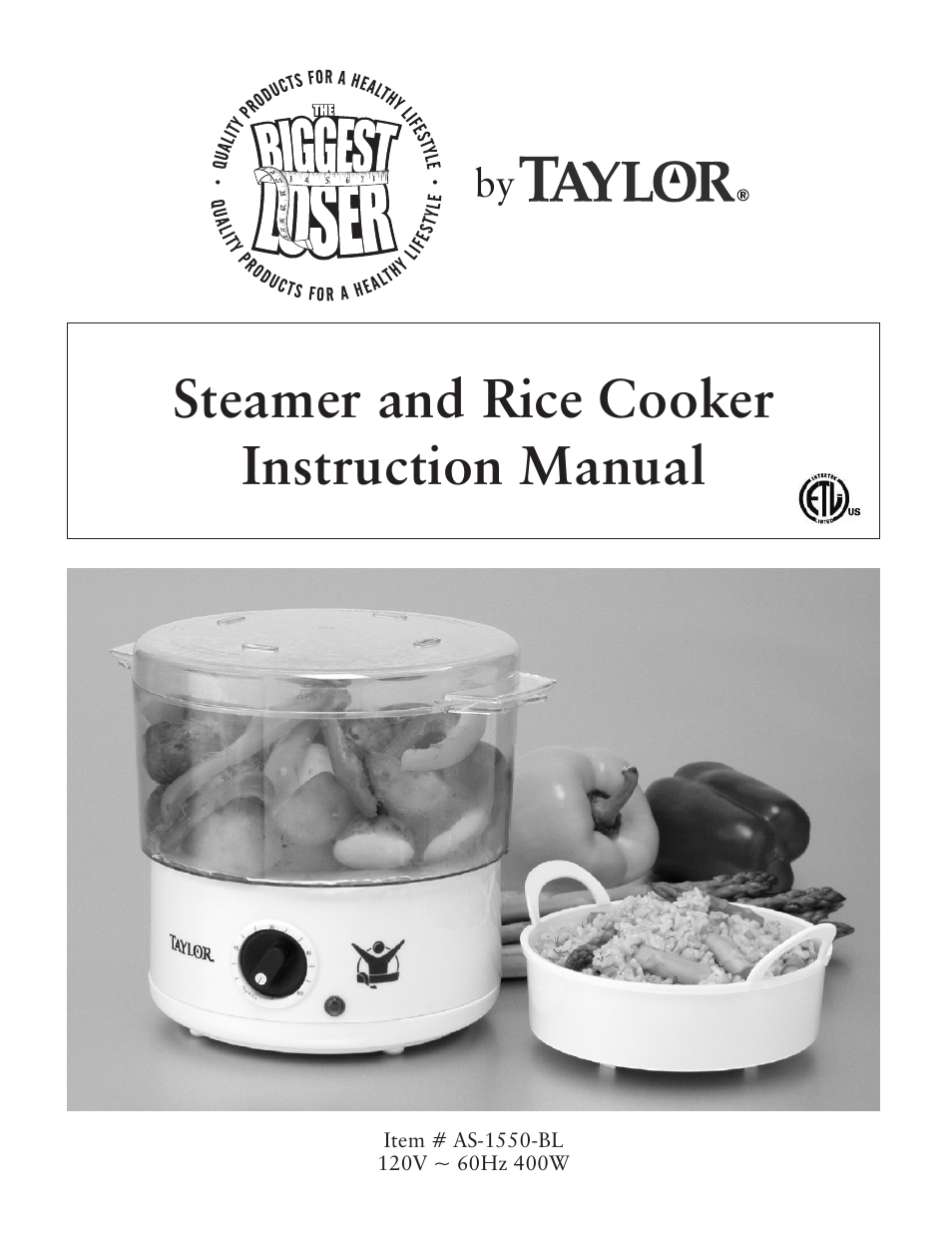 Taylor AS-1550-BL User Manual | 10 pages