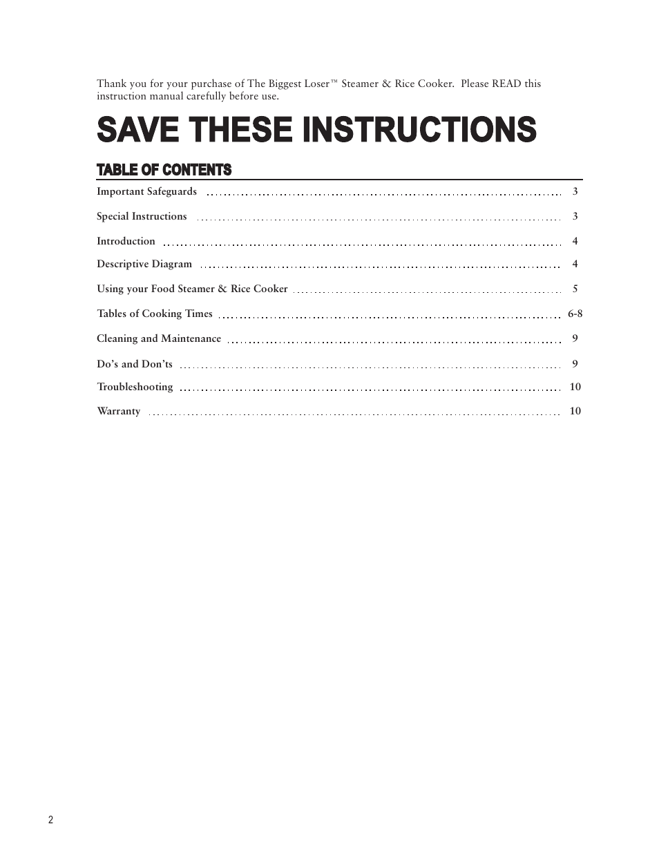 Taylor AS-1550-BL User Manual | Page 2 / 10